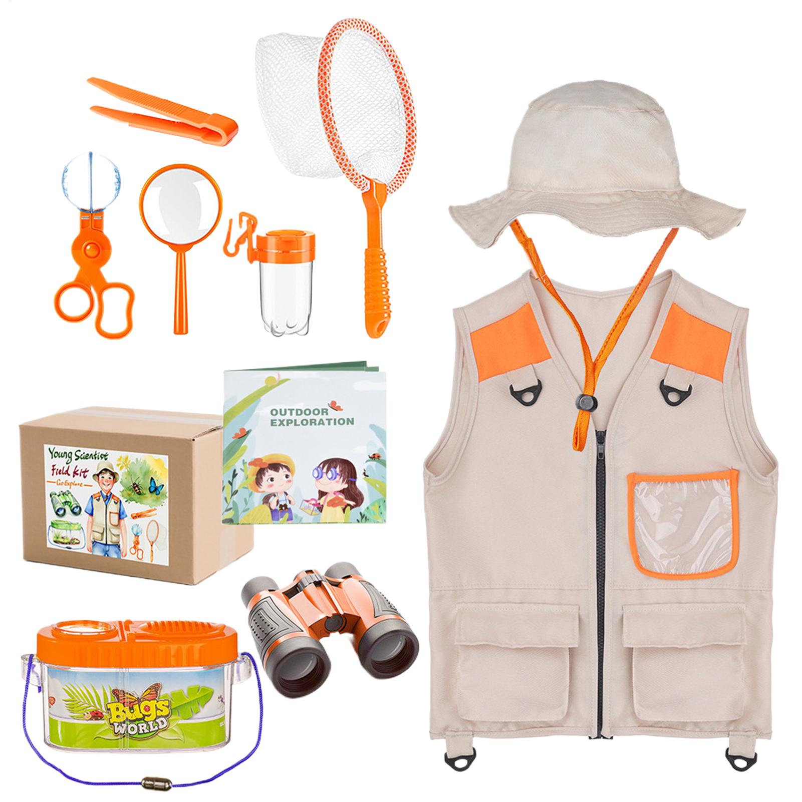 Outdoor Adventure Education - 子供用アドベンチャーキット 帽子付き 軽量 通気性 教育玩具 子供用自然体験