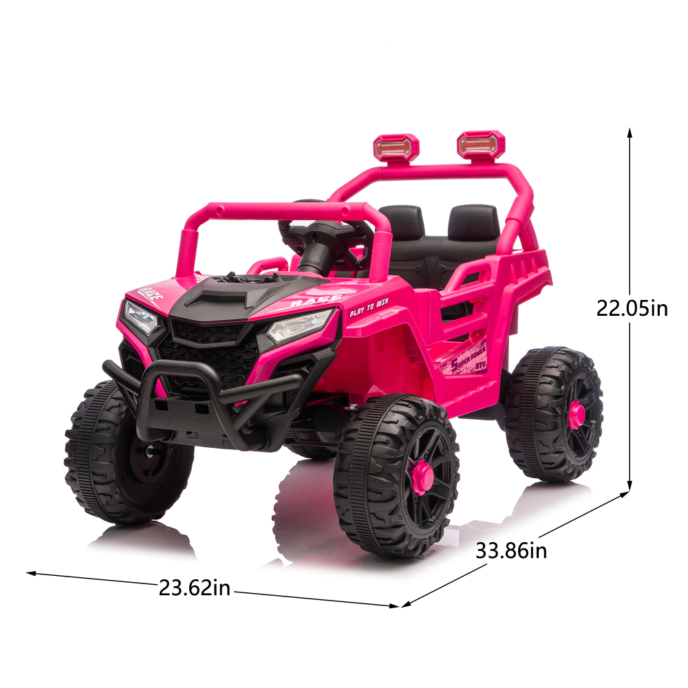 12V子供用電動UTV、2.4G 3速親用リモコン、デュアル - Outdoor Adventure Utv のレビューと価格