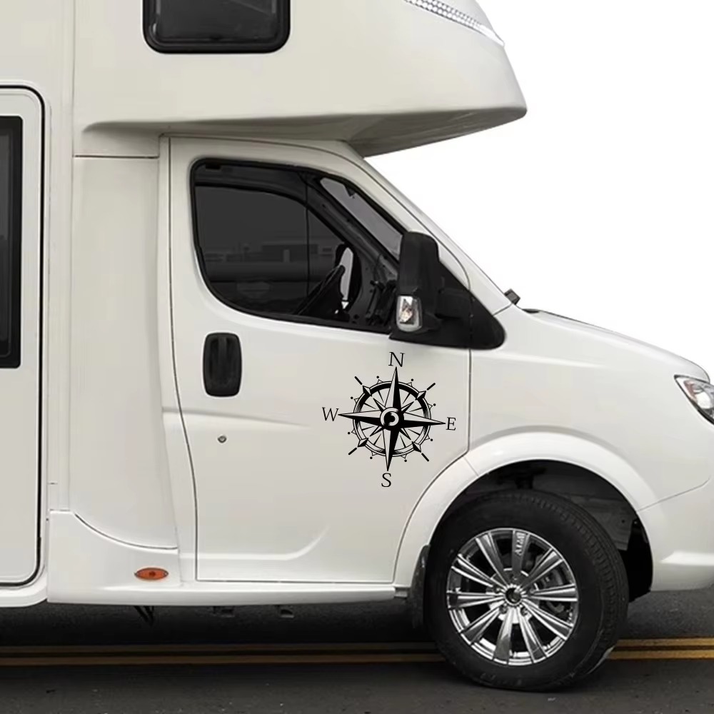 車用コンパスアドベンチャースタイルステッカー装飾デカール屋外 - Outdoor Adventure Films のレビューと価格