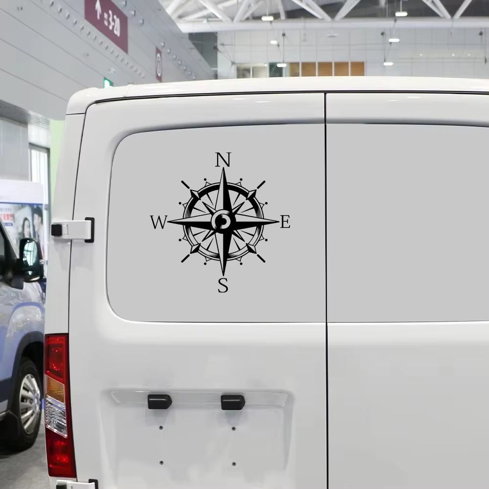 車用コンパスアドベンチャースタイルステッカー装飾デカール屋外 - Outdoor Adventure Films のレビューと価格