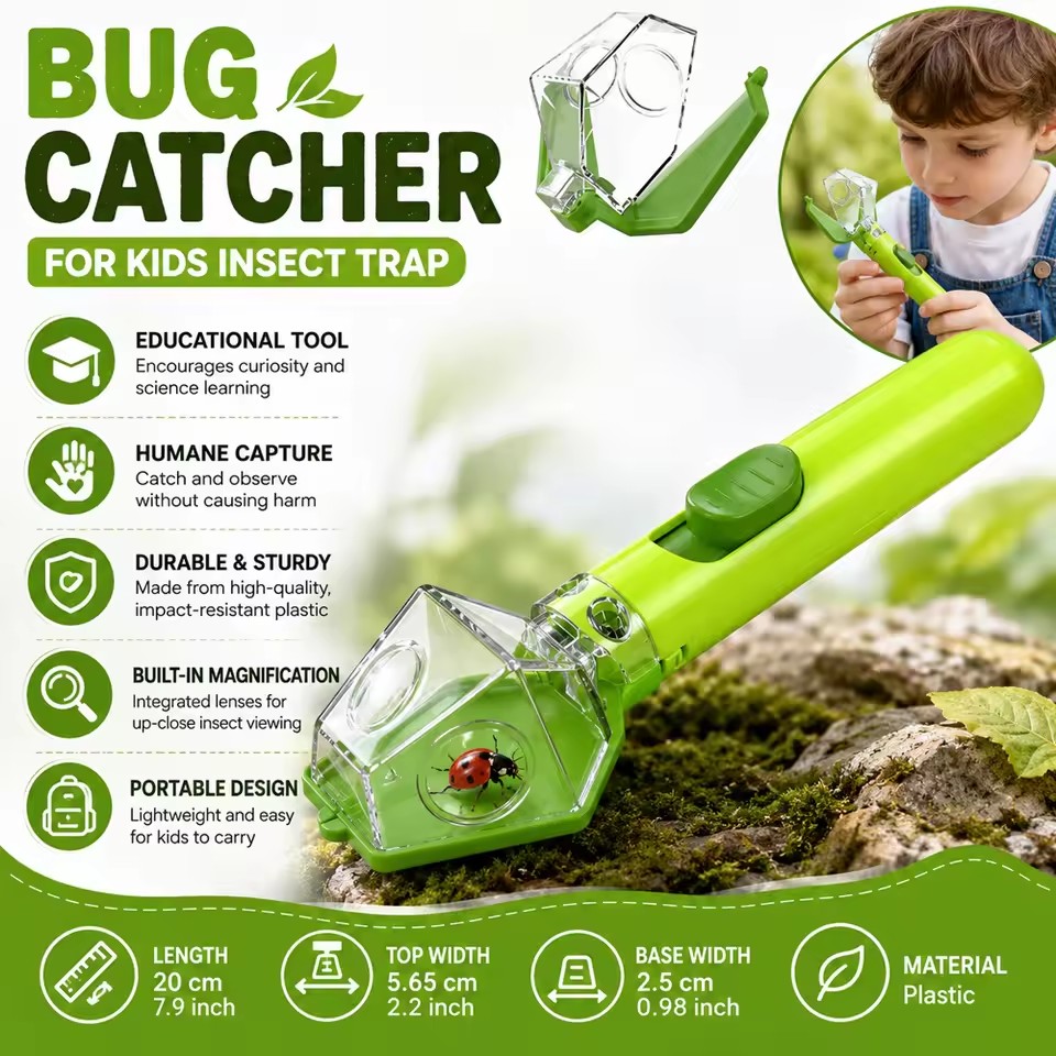 ハンドヘルド昆虫キャッチャー 6倍拡大鏡付き ポータブルバグ - Outdoor Adventure Education のレビューと価格