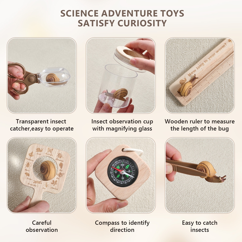 子供木製屋外冒険セットポータブル屋外昆虫ボックス科学教育玩具 - Outdoor Adventure Education のレビューと価格