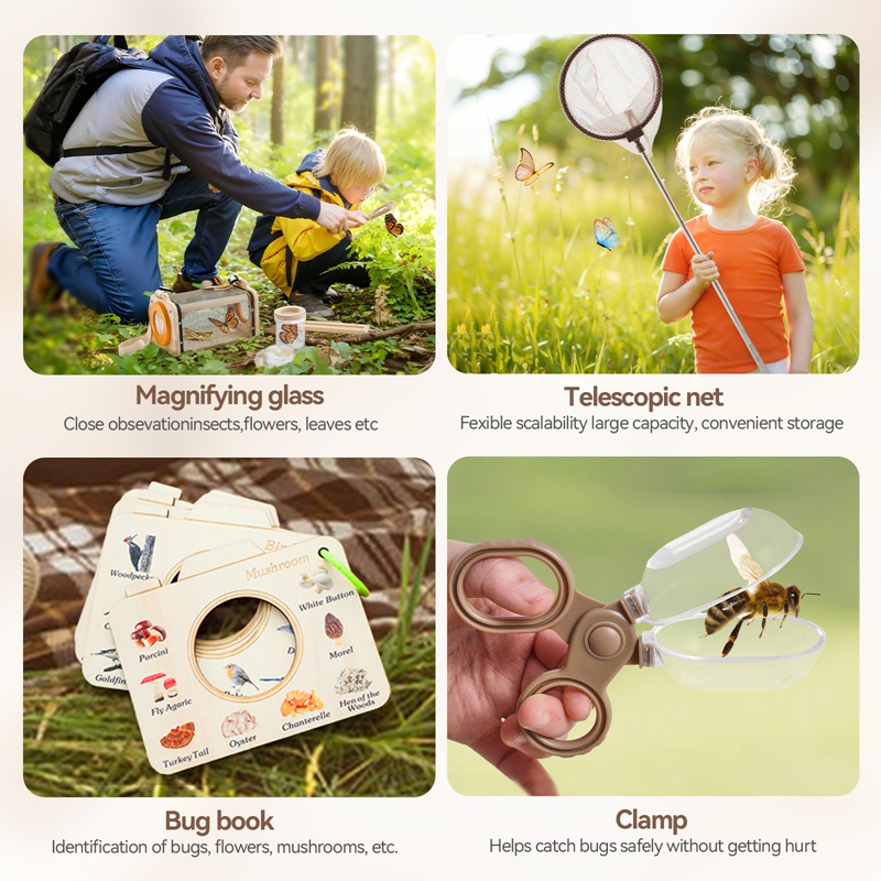 子供木製屋外冒険セットポータブル屋外昆虫ボックス科学教育玩具 - Outdoor Adventure Education のレビューと価格