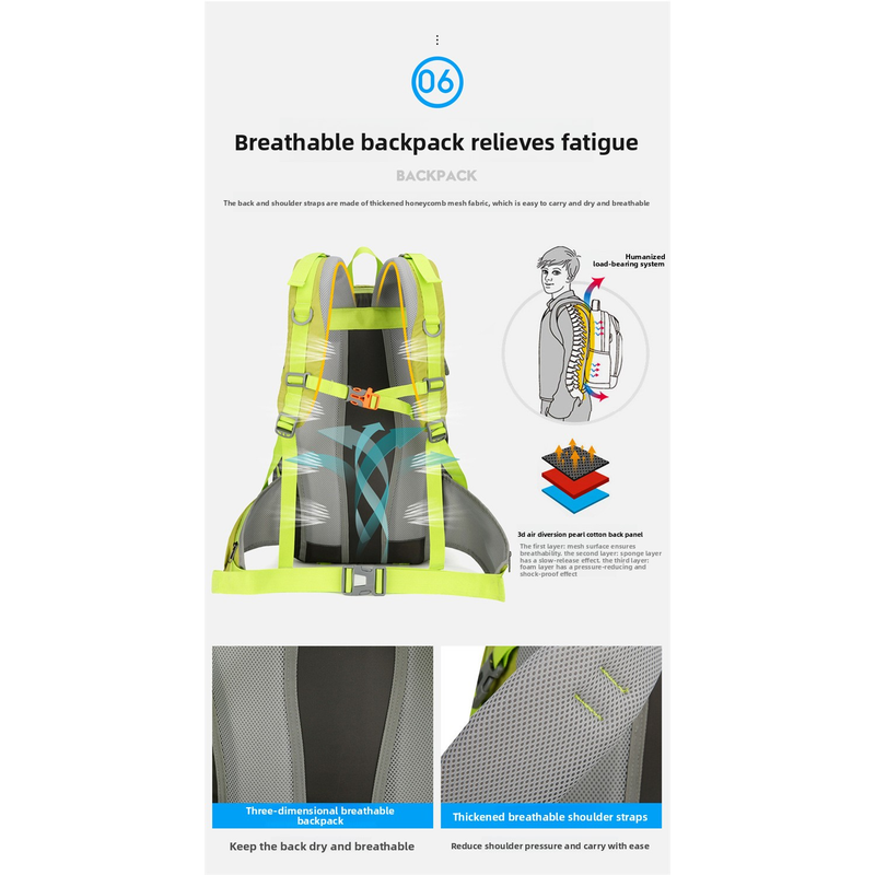 AZELA 36-55L ハイキングバックパック 大容量 軽 - Outdoor Adventure And Travel のレビューと価格